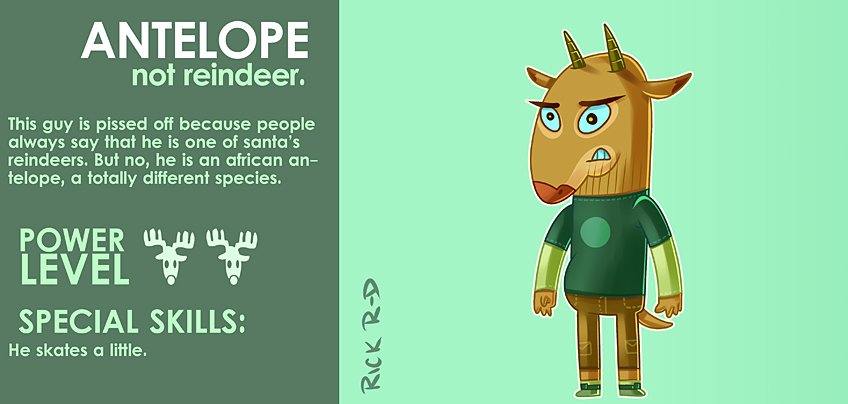 271_Cartoon_Skater_Antelope_who_is_mistaken_as_a_Reinder
