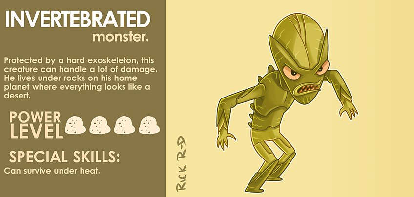 287_Cartoon_Invertebrated_Monster_Creature_with_resistant_Exoskeleton