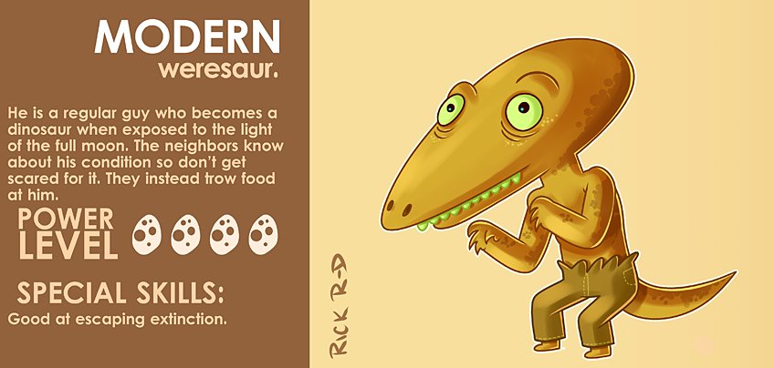 293_Cartoon_Man_who_becomes_a_Were-Dinosaur_on_Full_Moon