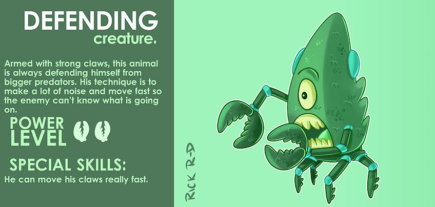 294_Cartoon_Alien_Creature_who_uses_his_Claws_for_Self_Defence