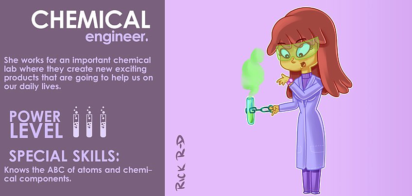 314_Cartoon_Female_Laboratory_Engineer_who_is_working_on_Innovative_Chemical_Products_by_Rick_Ruiz-Dana