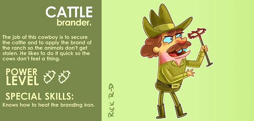 316_Cartoon_Cowboy_who_job_is_to_Iron_brand_the_cattle_livestock_of_the_Ranch