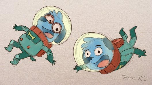 mas bocetos y arte concepto del Perro Espacial