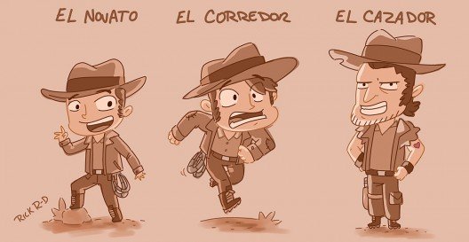 Diseños cartoon de unos personajes exploradores estilo 