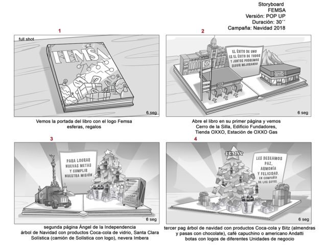 FEMSA Navidad Spot Animacion 3D- Atomo Studio- Storyboard por Rick Ruiz-Dana
