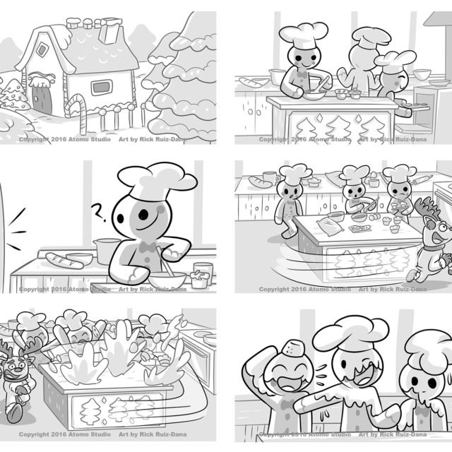 S-Mart Navidad 2016 Correle Storyboard Galletas -Atomo Studio y Rick Ruiz-Dana